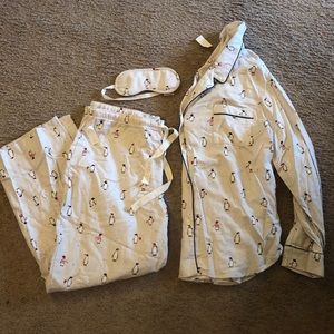 NWT Gap Christmas Penguins PJ Set - Women’s XL